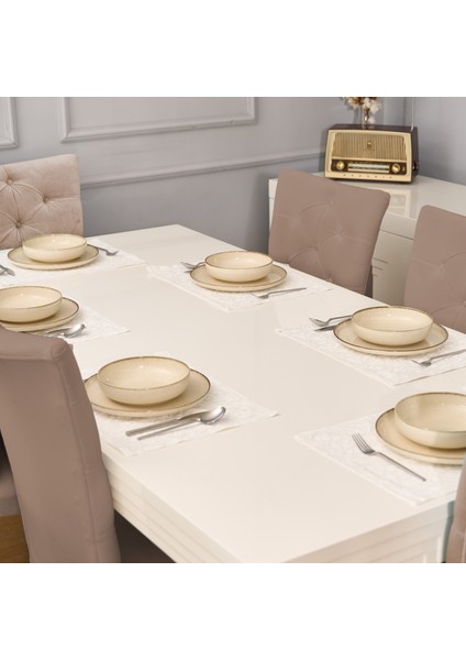6 Parça Ranforce Kumaş Amerikan Servis - Supla 35X45