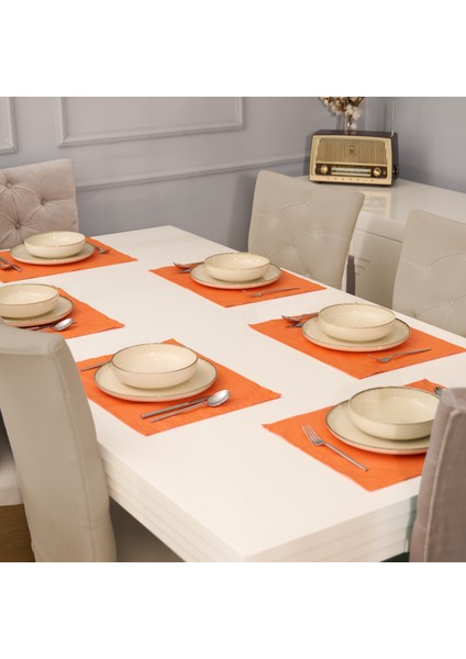 6 Parça Ranforce Kumaş Amerikan Servis - Supla 35X45