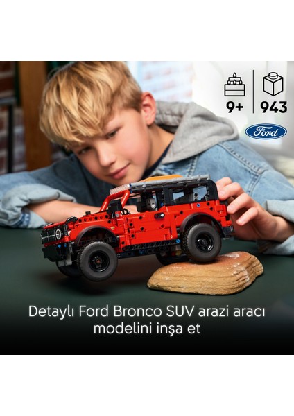 ® Technic Ford Bronco Suv 42213 – 9+ Araç Seven Çocuklar Için Stem Odaklı Model Araba Yaratıcı Oyuncak Yapım Seti (943P) indirimleri