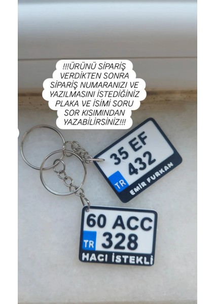 Kişiye Özel Isimli Motor Plakalik Anahtarlık - Hediyelik Anahtarlık
