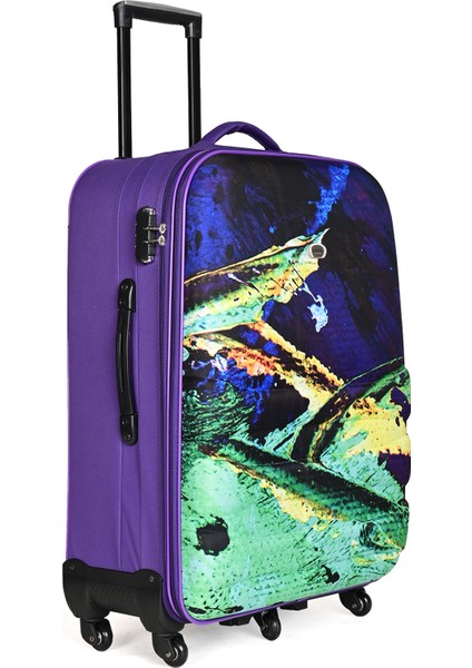 5133 Büyük Boy Kumaş Valiz – 5 Tekerlekli, Şifreli Kilit & Kelebek Kayışlı fiyatları