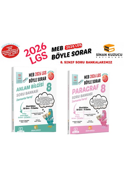 2026 Lgs 8. Sınıf Anlam Paragraf Soru Bankası Seti