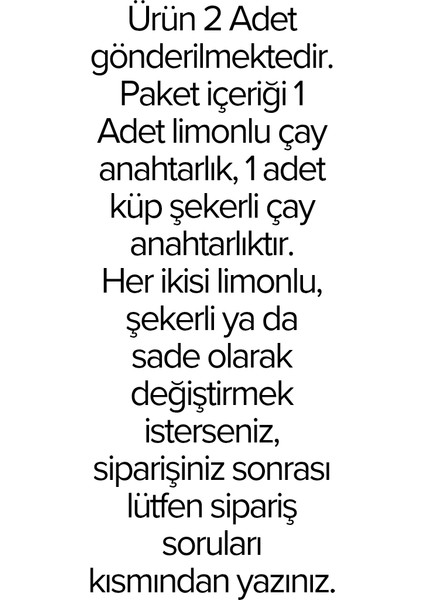 2 Adet Minyatür Çay Anahtarlık - Büyük Boy Minyatür Çay Anahtarlık indirimleri