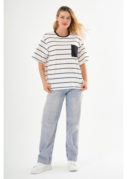 Alexandergardı Cep Detaylı Çizgili T-Shirt fiyatları