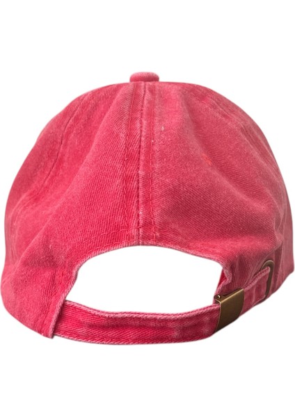 Vintage Görünümlü Unisex Yıkamalı Şapka - Kırmızı fırsatları