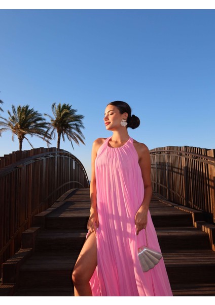 Eh Collection Sırt Dekolte Pileli Elbise fırsatları