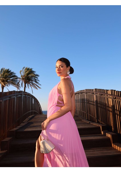 Eh Collection Sırt Dekolte Pileli Elbise indirimleri