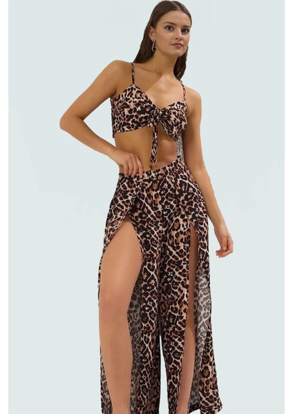 Viskoz Bluz Pantolon Takım Yüksek Bel Ispanyol Paça Yazlık Rahat Modern Stil Konforlu Kesim