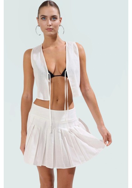 Şık Flamlı Pamuk Bluz Etek Takım Yazın Rahatlığı ve Şıklığı Özenle Seçilmiş Modern Stil fiyatları