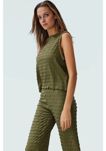 Regular Kalıp Bluz Pantolon Takım Esnek Örme Kumaş Günlük Stil Profesyonel Görünüm fiyatları