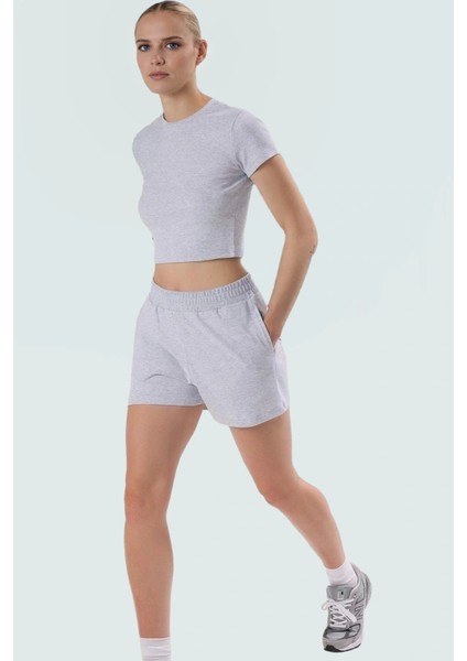 Pamuklu Melanj Örme Şort Takım Rahatlık ve Stil Bir Arada Özenle Seçilmiş Premium Kalite