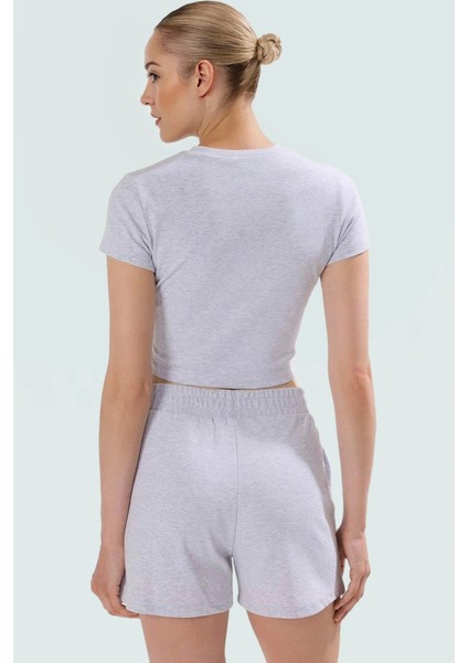 Pamuklu Melanj Örme Şort Takım Rahatlık ve Stil Bir Arada Özenle Seçilmiş Premium Kalite fiyatları