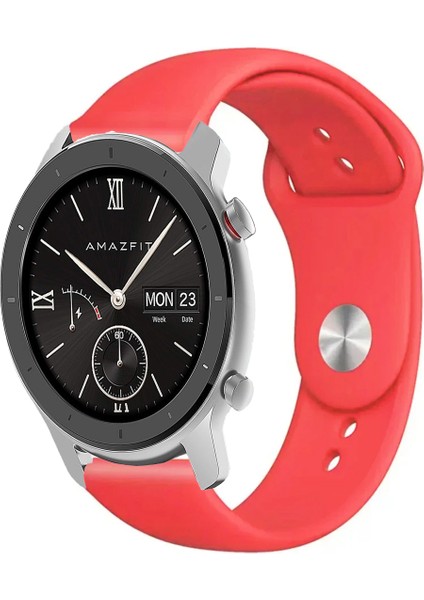Amazfit Gtr 42MM ile Uyumlu Kordon Yumuşak Dokulu Esnek Jel Silikon Kayış