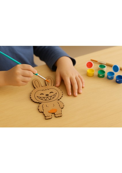 10 Adet Labubu Ahşap Boyama – Okul Öncesi Dıy Etkinlik ve Sanat Aktivitesi fiyatları
