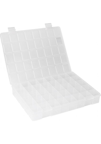 40 Bölmeli Kapaklı Organizer, Malzeme ve Takı Kutusu, Beyaz