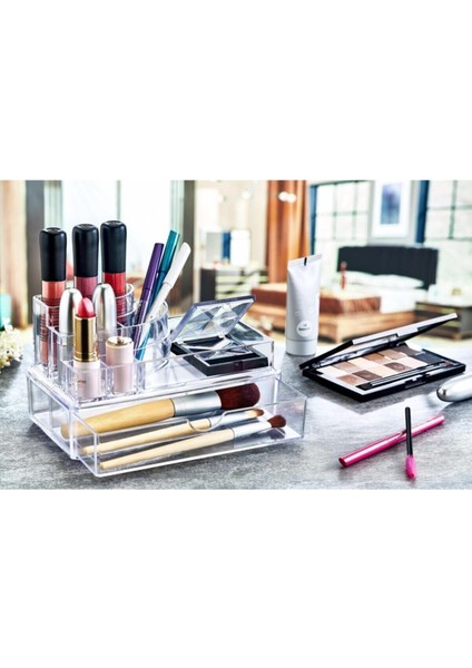 8 Bölmeli Beyaz Çekmeceli Makyaj Organizer, Şık ve Kullanışlı Depolama Çözümü fiyatları