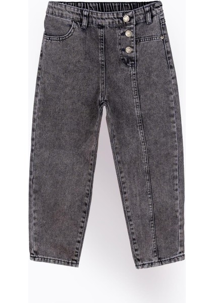 Yigit Butik Yan Dügmeli Kız Çocuk Jean Pantolon modelleri