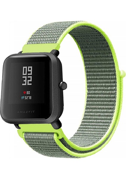 Amazfit Bip Bipu Bips Bip3 ile Uyumlu Kordon Cırt Cırtlı Spor Kumaş Kayış