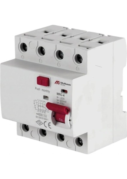 63A 4 Kutup 300 Ma Yangın Koruma Rölesi