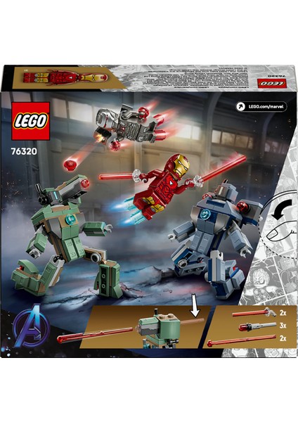 ® ǀ Marvel Iron Man ve War Machine, Hammer Insansız Hava Araçlarına Karşı 76320 - 7+ Çocuklar Için Oyuncak Yapım Seti (204P) fırsatları