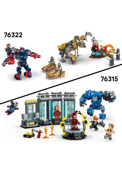 ® ǀ Marvel Iron Man ve War Machine, Hammer Insansız Hava Araçlarına Karşı 76320 - 7+ Çocuklar Için Oyuncak Yapım Seti (204P)