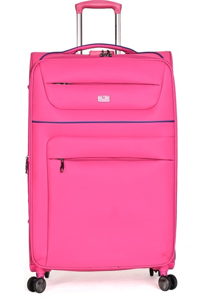 Büyük Boy Kumaş Valiz – Hafif, 360° Tekerlekli ve Şifreli Kilit Sistemli