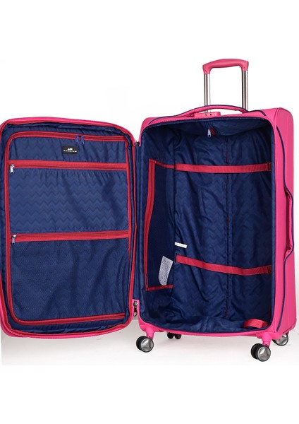 Büyük Boy Kumaş Valiz – Hafif, 360° Tekerlekli ve Şifreli Kilit Sistemli indirimleri