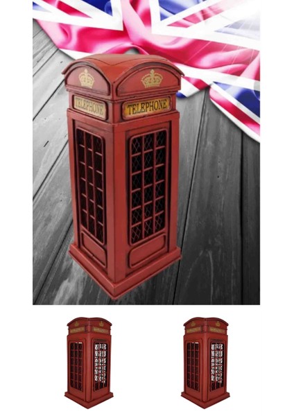 Dekoratif Metal Telefon Kulübesi Biblo – Vintage Retro London Telefon Kabini Masaüstü Ev Ofis Süs Aksesuar Hediyelik modelleri