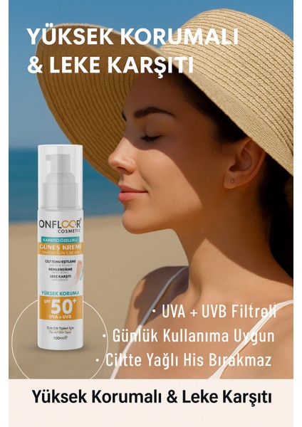 Güneş Kremi SPF 50+ Tinted – Renkli Formüllü Yüksek Koruma Kremi indirimleri