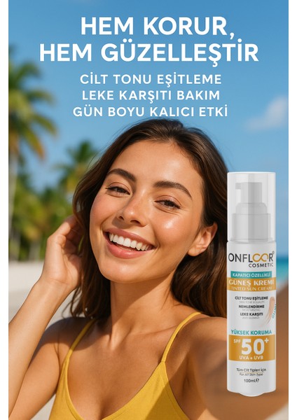 Güneş Kremi SPF 50+ Tinted – Renkli Formüllü Yüksek Koruma Kremi