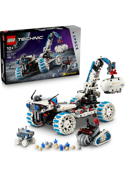 ® Technic Lunar Outpost Ay Gezgini Uzay Aracı 42211 - 10+ Stem Hayranı Çocuklar Için Yaratıcı Oyuncak Yapım Seti (1082 Parça)