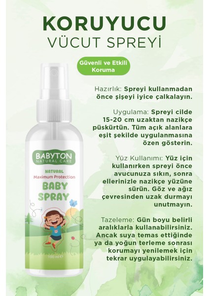 Doğal Vücut Koruyucu Sprey 100 ml modelleri