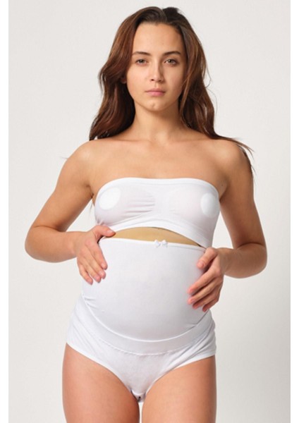 Beyaz Mı Emay 2825 Cotton Hamile Karın Destekleyici Slip Korse