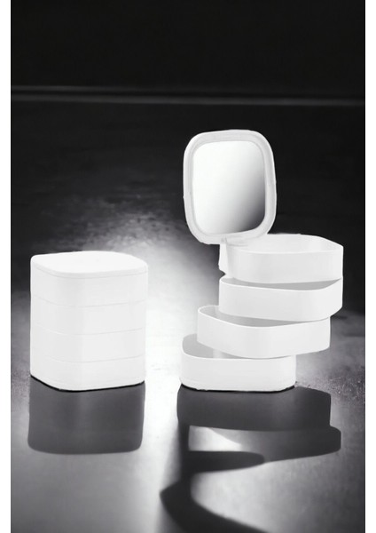 Beyaz 4 Katlı Kare Çoklu Saklama Organizeri, Çok Katlı Düzenleyici fiyatları