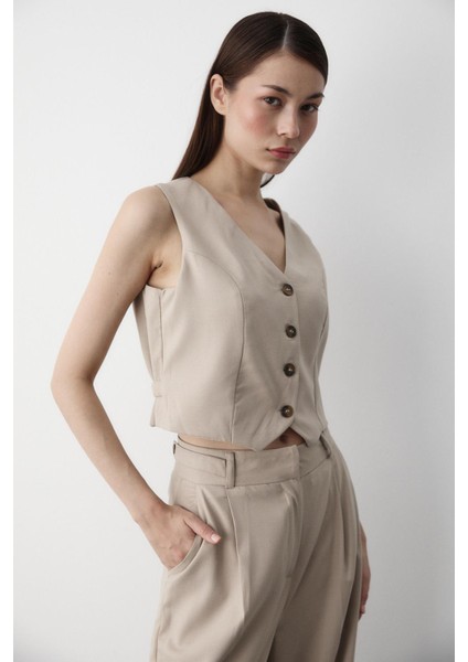 Bej Linda Yelek Pantolon Takım fiyatları