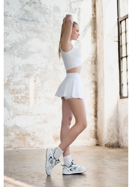 Spor Şortlu Mini Etek Fitness Yüksek Bel 490 fiyatları