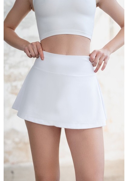 Spor Şortlu Mini Etek Fitness Yüksek Bel 490 fırsatları