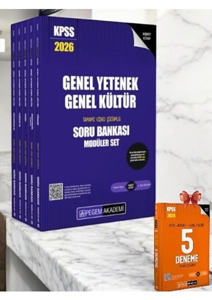 2026 Kpss Genel Yetenek Genel Kültür Tamamı Çözümlü Soru Bankası Seti ve 2026 Kpss Çözümlü 5 Deneme