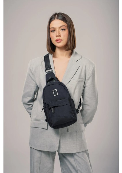 17984 Siyah Unisex Sırt ve Göğüs Çantası Ccs London modelleri