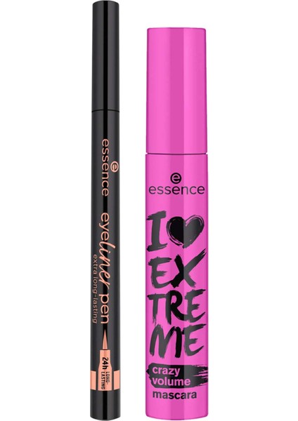 Crazy Maskara & Extra Long-Lasting Kalem Eyeliner 010