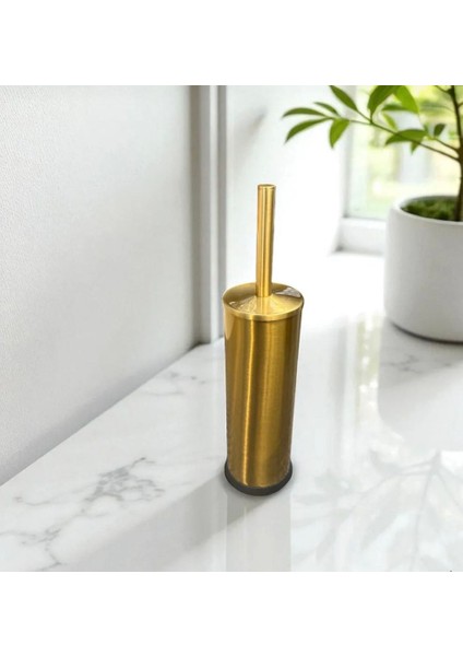 Mat Gold Klozet Fırçası Fırçalanmış Altın Renk Banyo Klozet Fırçası