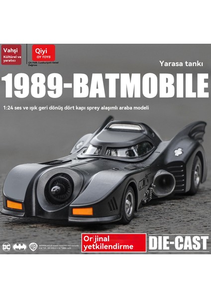 1:24 Batman Savaş Arabası Alaşımlı Araba Modeli Seti (Yurt Dışından)
