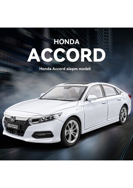 1:24 Honda Accord Alaşım Modeli Ses ve Işık Araba Süsleme Oyuncak (Yurt Dışından) indirimleri