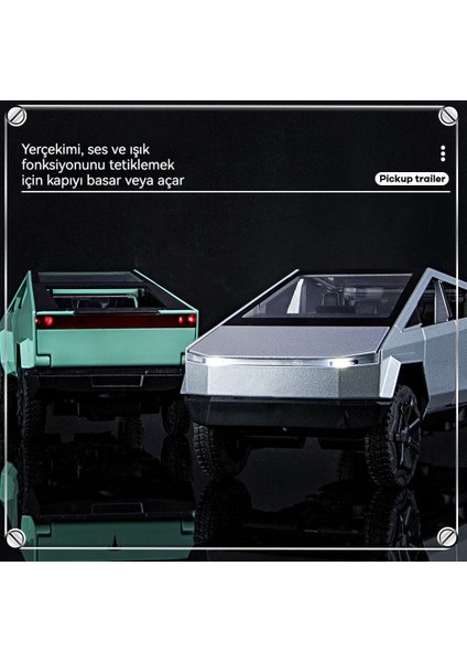 1:32 Tesla Pikap Alaşımlı Model Römork Rv Oyuncak (Yurt Dışından) fiyatları