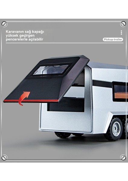 1:32 Tesla Pikap Alaşımlı Model Römork Rv Oyuncak (Yurt Dışından) fırsatları