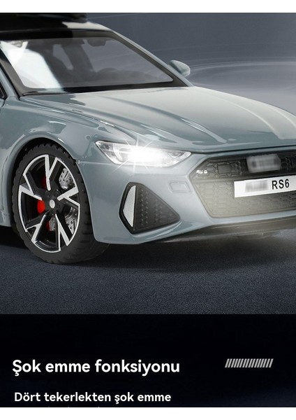 1:32 Audi Rs6 Alaşımlı Oyuncak Araba Modeli Vagon Ses ve Işık Süsleri (Yurt Dışından) modelleri
