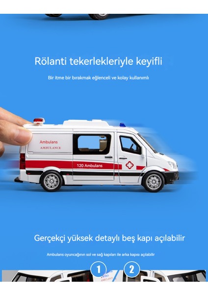 1:32 Ambulans Alaşım Model Oyuncak Araba (Yurt Dışından) fiyatları