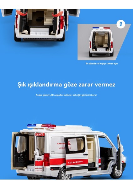 1:32 Ambulans Alaşım Model Oyuncak Araba (Yurt Dışından) modelleri