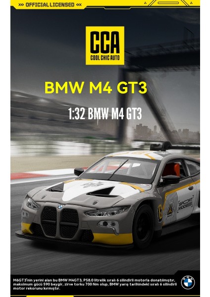1:32 Bmw M4 Gt3 Alaşımlı Yarış Modeli (Yurt Dışından) modelleri