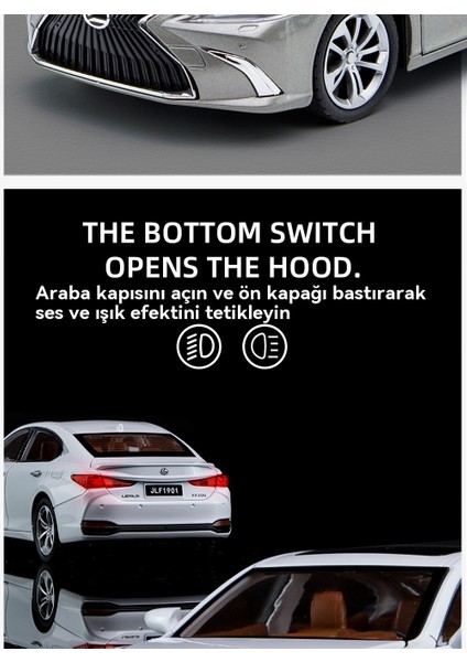 1:24 Lexus ES300 Alaşımlı Model Lexus Araba Oyuncak Araba (Yurt Dışından) indirimleri